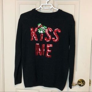 Black Christmas Sweater with Sequins